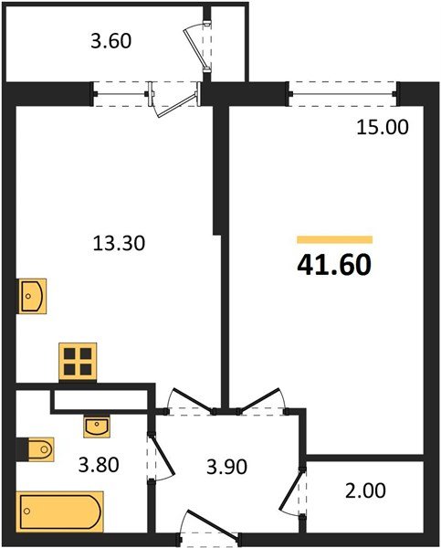 Фото №1: 1-комнатная квартира 41&nbsp;м², 21/24&nbsp;эт. - Краснодар, Карасунский внутригородской округ, мкр. Черёмушки, ул. Новороссийская, 96