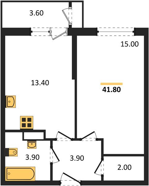 Фото №1: 1-комнатная квартира 41&nbsp;м², 6/24&nbsp;эт. - Краснодар, Карасунский внутригородской округ, мкр. Черёмушки, ул. Новороссийская, 96