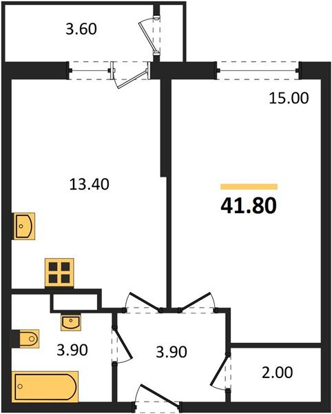 Фото №1: 1-комнатная квартира 41&nbsp;м², 9/24&nbsp;эт. - Краснодар, Карасунский внутригородской округ, мкр. Черёмушки, ул. Новороссийская, 96