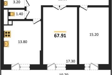 Фото №1: 2-комнатная квартира 67 м², 3/12 эт. - Краснодар, мкр. 9-й километр, ул. Ярославская, 115лит4