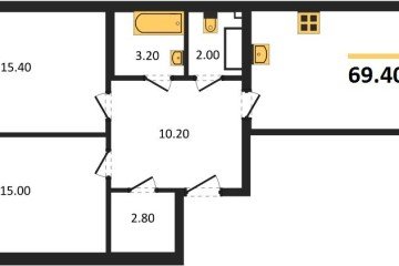 Фото №1: 2-комнатная квартира 69 м², 8/18 эт. - Краснодар, мкр. Парк Победы,