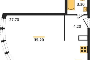 Фото №1: Студия 35 м², 3/16 эт. - Краснодар, мкр. жилой комплекс Самолёт-6,