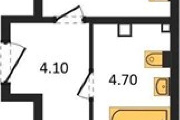 Фото №1: 1-комнатная квартира 44 м², 1/16 эт. - Краснодар, мкр. жилой комплекс Самолёт-6,