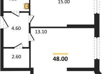 Фото №1: 2-комнатная квартира 48 м², 1/16 эт. - Краснодар, мкр. жилой комплекс Самолёт-6,