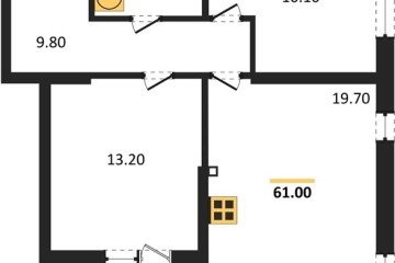 Фото №1: 2-комнатная квартира 61 м², 1/16 эт. - Краснодар, мкр. жилой комплекс Самолёт-6,