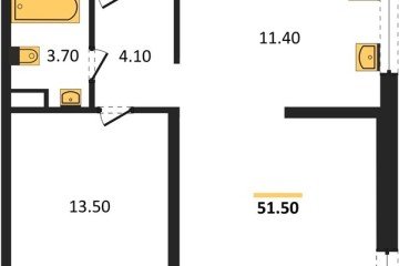 Фото №1: 2-комнатная квартира 51 м², 10/16 эт. - Краснодар, мкр. жилой комплекс Самолёт-6,