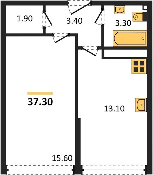 Фото №1: 1-комнатная квартира 37&nbsp;м², 15/16&nbsp;эт. - Краснодар, Прикубанский внутригородской округ, мкр. жилой комплекс Самолёт-6