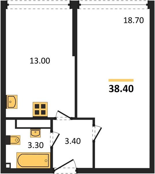 Фото №1: 1-комнатная квартира 38&nbsp;м², 15/16&nbsp;эт. - Краснодар, Прикубанский внутригородской округ, мкр. жилой комплекс Самолёт-6