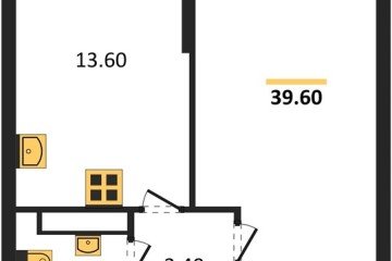 Фото №1: 1-комнатная квартира 39 м², 16/16 эт. - Краснодар, мкр. жилой комплекс Самолёт-6,