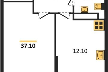 Фото №1: 1-комнатная квартира 37 м², 13/16 эт. - Краснодар, мкр. жилой комплекс Самолёт-6,