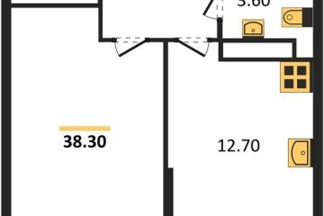 Фото №1: 1-комнатная квартира 38 м², 16/16 эт. - Краснодар, мкр. жилой комплекс Самолёт-6,