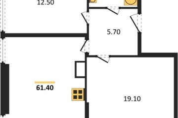Фото №1: 2-комнатная квартира 61 м², 16/16 эт. - Краснодар, мкр. жилой комплекс Самолёт-6,