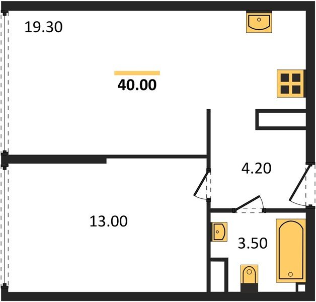 Фото №1: 1-комнатная квартира 40&nbsp;м², 16/16&nbsp;эт. - Краснодар, Прикубанский внутригородской округ, мкр. жилой комплекс Самолёт-6
