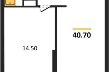 Фото №1: 1-комнатная квартира 40 м², 13/16 эт. - Краснодар, мкр. жилой комплекс Самолёт-6,