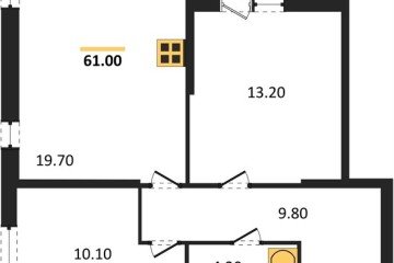 Фото №1: 2-комнатная квартира 61 м², 2/16 эт. - Краснодар, мкр. жилой комплекс Самолёт-6,