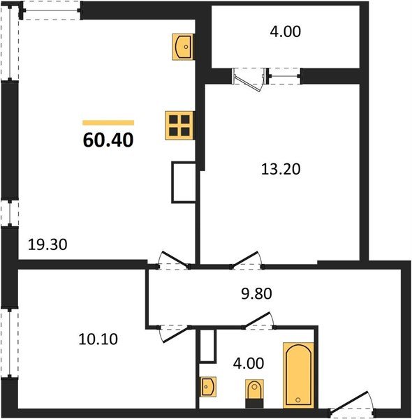 Фото №1: 2-комнатная квартира 60&nbsp;м², 12/16&nbsp;эт. - Краснодар, Прикубанский внутригородской округ, мкр. жилой комплекс Самолёт-6