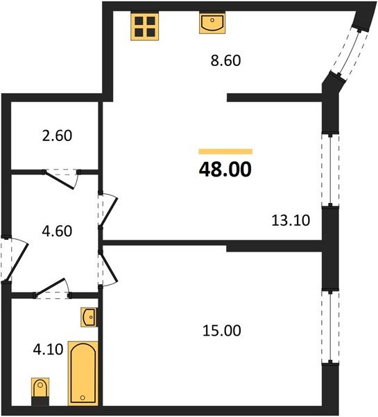 Фото №1: 2-комнатная квартира 48&nbsp;м², 2/16&nbsp;эт. - Краснодар, Прикубанский внутригородской округ, мкр. жилой комплекс Самолёт-6