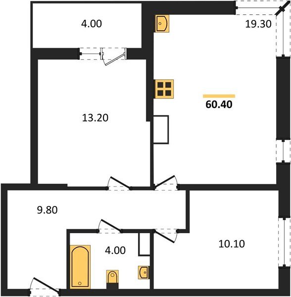 Фото №1: 2-комнатная квартира 60&nbsp;м², 12/16&nbsp;эт. - Краснодар, Прикубанский внутригородской округ, мкр. жилой комплекс Самолёт-6