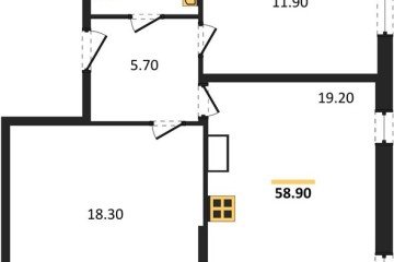 Фото №1: 2-комнатная квартира 58 м², 11/16 эт. - Краснодар, мкр. жилой комплекс Самолёт-6,