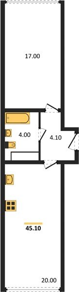 Фото №1: 1-комнатная квартира 45&nbsp;м², 16/16&nbsp;эт. - Краснодар, Прикубанский внутригородской округ, мкр. жилой комплекс Самолёт-6