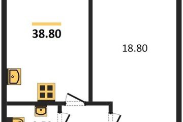 Фото №1: 1-комнатная квартира 38 м², 1/16 эт. - Краснодар, мкр. жилой комплекс Самолёт-6,