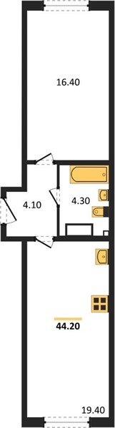 Фото №1: 1-комнатная квартира 44&nbsp;м², 9/16&nbsp;эт. - Краснодар, Прикубанский внутригородской округ, мкр. жилой комплекс Самолёт-6
