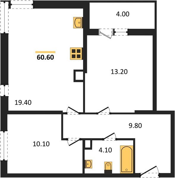 Фото №1: 2-комнатная квартира 60&nbsp;м², 5/16&nbsp;эт. - Краснодар, Прикубанский внутригородской округ, мкр. жилой комплекс Самолёт-6