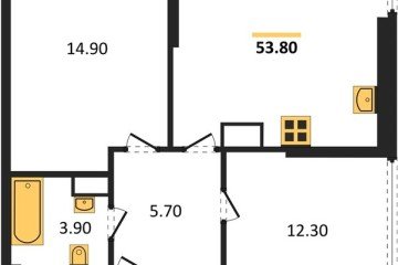 Фото №1: 2-комнатная квартира 53 м², 16/16 эт. - Краснодар, мкр. жилой комплекс Самолёт-6,