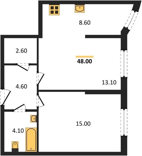 Фото №1: 2-комнатная квартира 48&nbsp;м², 2/16&nbsp;эт. - Краснодар, Прикубанский внутригородской округ, мкр. жилой комплекс Самолёт-6