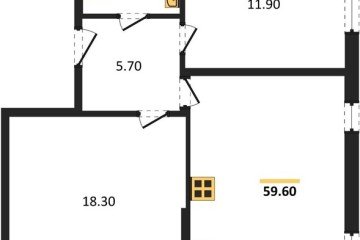 Фото №1: 2-комнатная квартира 59 м², 2/16 эт. - Краснодар, мкр. жилой комплекс Самолёт-6,