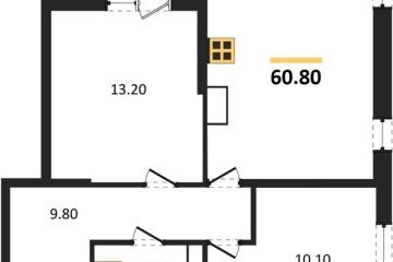 Фото №1: 2-комнатная квартира 60 м², 10/16 эт. - Краснодар, мкр. жилой комплекс Самолёт-6,