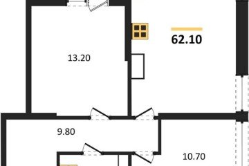 Фото №1: 2-комнатная квартира 62 м², 16/16 эт. - Краснодар, мкр. жилой комплекс Самолёт-6,