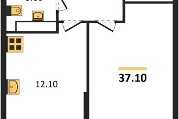 Фото №1: 1-комнатная квартира 37 м², 12/16 эт. - Краснодар, мкр. жилой комплекс Самолёт-6,