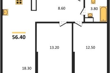 Фото №1: 2-комнатная квартира 56 м², 12/16 эт. - Краснодар, мкр. жилой комплекс Самолёт-6,