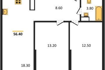 Фото №1: 2-комнатная квартира 56 м², 14/16 эт. - Краснодар, мкр. жилой комплекс Самолёт-6,