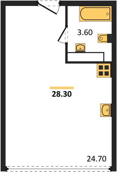 Фото №1: Студия 28&nbsp;м², 16/16&nbsp;эт. - Краснодар, Прикубанский внутригородской округ, мкр. жилой комплекс Самолёт-6