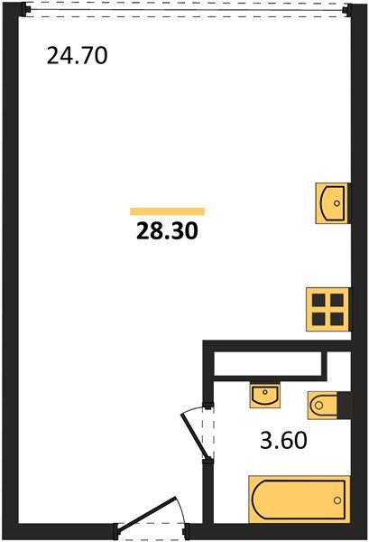Фото №1: Студия 28&nbsp;м², 16/16&nbsp;эт. - Краснодар, Прикубанский внутригородской округ, мкр. жилой комплекс Самолёт-6