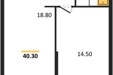 Фото №1: 1-комнатная квартира 40 м², 15/16 эт. - Краснодар, мкр. жилой комплекс Самолёт-6,