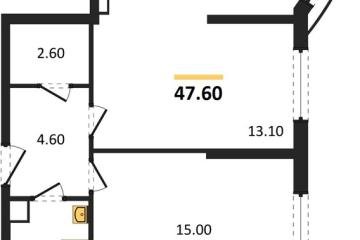 Фото №1: 2-комнатная квартира 47 м², 7/16 эт. - Краснодар, мкр. жилой комплекс Самолёт-6,