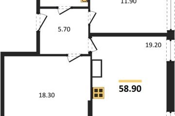 Фото №1: 2-комнатная квартира 58 м², 15/16 эт. - Краснодар, мкр. жилой комплекс Самолёт-6,
