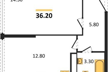 Фото №1: 1-комнатная квартира 36 м², 16/16 эт. - Краснодар, мкр. жилой комплекс Самолёт-6,