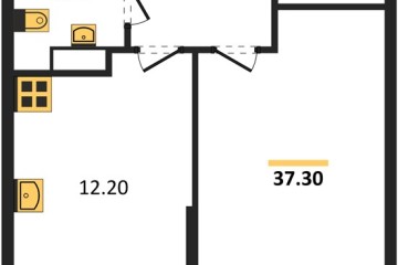 Фото №1: 1-комнатная квартира 37 м², 4/16 эт. - Краснодар, мкр. жилой комплекс Самолёт-6,