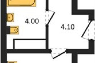 Фото №1: 1-комнатная квартира 43 м², 13/16 эт. - Краснодар, мкр. жилой комплекс Самолёт-6,