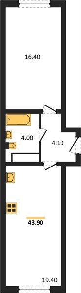 Фото №1: 1-комнатная квартира 43&nbsp;м², 13/16&nbsp;эт. - Краснодар, Прикубанский внутригородской округ, мкр. жилой комплекс Самолёт-6