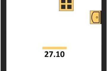 Фото №1: Студия 27 м², 16/16 эт. - Краснодар, мкр. жилой комплекс Самолёт-6,