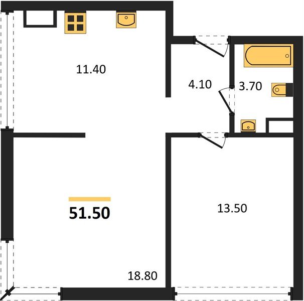 Фото №1: 2-комнатная квартира 51&nbsp;м², 15/16&nbsp;эт. - Краснодар, Прикубанский внутригородской округ, мкр. жилой комплекс Самолёт-6