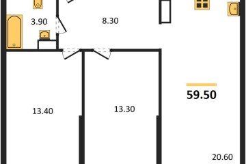 Фото №1: 2-комнатная квартира 59 м², 16/16 эт. - Краснодар, мкр. жилой комплекс Самолёт-6,