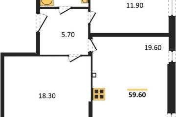 Фото №1: 2-комнатная квартира 59 м², 2/16 эт. - Краснодар, мкр. жилой комплекс Самолёт-6,