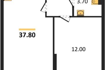 Фото №1: 1-комнатная квартира 37 м², 2/16 эт. - Краснодар, мкр. жилой комплекс Самолёт-6,