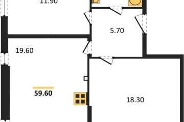Фото №1: 2-комнатная квартира 59 м², 2/16 эт. - Краснодар, мкр. жилой комплекс Самолёт-6,
